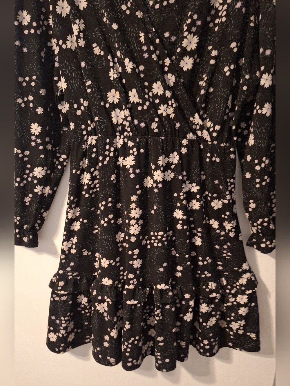 Ricki's | Dresses | Black Floral Wrap Dress | Poshmark